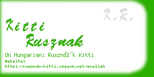 kitti rusznak business card